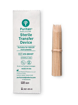 Sterile 3" MALDI-TOF Colony Transfer Device-3†Applicator Stick -25-28107, Cs