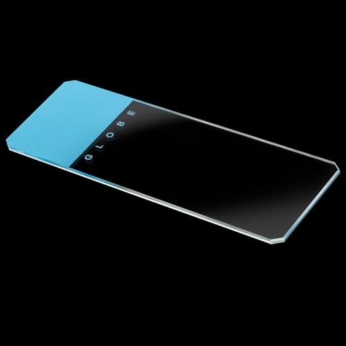 Globe Scientific 1334B Color Coded Slide, Clipped Corners, Beveled Edges, Blue, 25 x 75mm, Pack of 1440