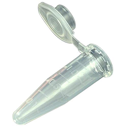 Globe Scientific DLS111558 Polypropylene Graduated Microcentrifuge Tube with Snap Cap, Natural, 1.5mL Capacity, Pack of 1000