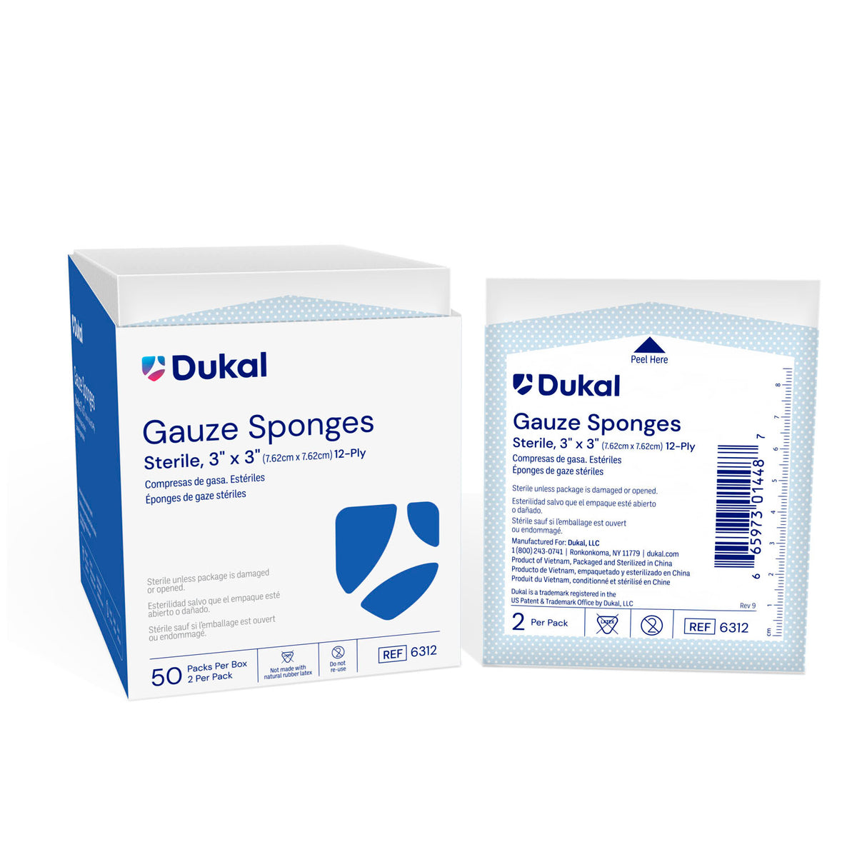 DUKAL WOVEN COTTON GAUZE SPONGES - 6312
