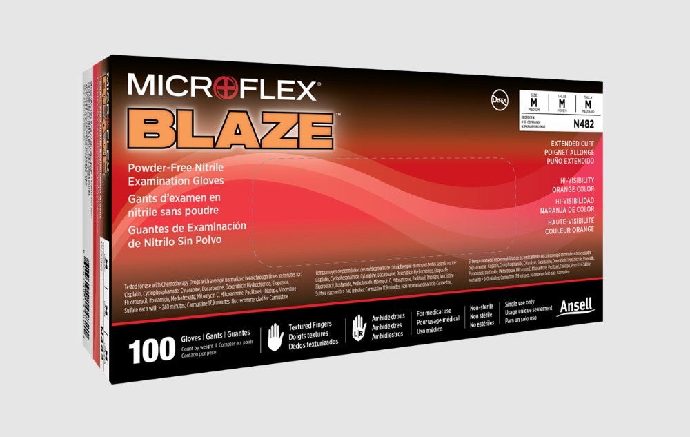 ANSELL MICROFLEX BLAZE® POWDER FREE EXAM GLOVES-N483