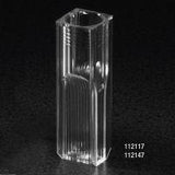 Globe Scientific 112147 Polymethylmethacrylate Cuvette, 2 Clear Sides, Semi-Micro, 2.5ml Capacity (Case of 500)