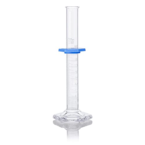 Graduated Cylinder, Globe Glass, 10mL, Class A, to Deliver (TD), Dual Grads, 3.3 Borosilicate Glass, ASTM E1272, 1/Box