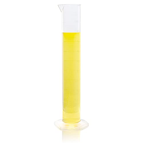 Globe Scientific 3703-2M Diamond Essentials PMP Graduated Measuring Cylinder, Class B, Tall Form, 2000ml Capacity
