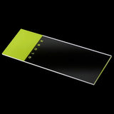 Globe Scientific Microscope Slide 1304G Soda Lime Glass, 90° Ground Edge, 25 mm W x 75 mm L, Green Frosted (Pack of 1440)
