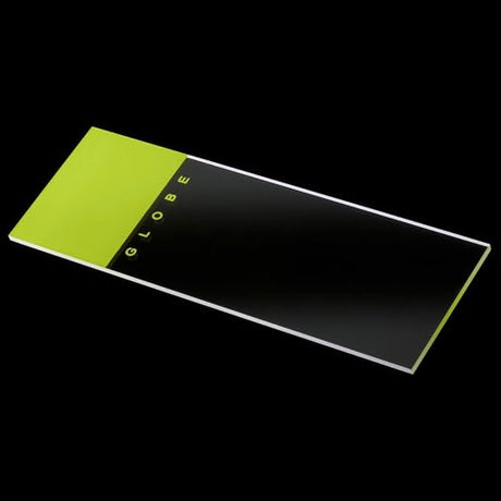 Globe Scientific Microscope Slide 1304G Soda Lime Glass, 90° Ground Edge, 25 mm W x 75 mm L, Green Frosted (Pack of 1440)
