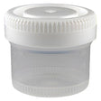 Globe Scientific Tite-Rite 6523 Polypropylene Leak Resistant Containers with Polyethylene Separate Screw Cap, Sterile, Bulk Packaging, 60mL Capacity (Case of 500)