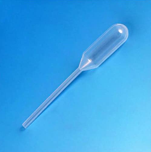 Globe Scientific 139040 LDPE Narrow Stem Transfer Pipet, Non-Sterile, Large Bulb, 15.0mL Capacity, 155mm Length, Pack of 2500