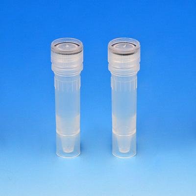Globe Scientific 111722 Polypropylene Microtube Without Cap, Self-Standing, 1.5ml Capacity, Pack of 1000
