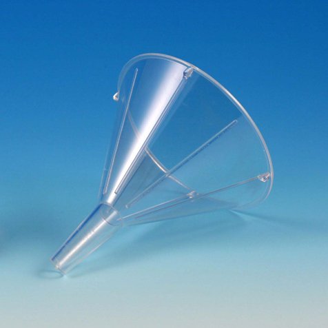 Globe Scientific 8302 Polystyrene Disposable Funnel, 65mm Top ID (Case of 100)