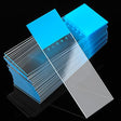 Globe Scientific Diamond 1380-50B White Glass Microscope Slide, 25 x 75mm Size, Ground Edges, Blue Frosted (1,440 Slides)