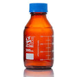 Globe Glass, Amber Media Bottle, 500mL, GL45 Screw Cap, Dual Graduations, 10/Box