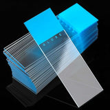 Globe Scientific Diamond 1380-50B White Glass Microscope Slide, 25 x 75mm Size, Ground Edges, Blue Frosted (1,440 Slides)