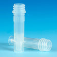 Globe Scientific 111722 Polypropylene Microtube Without Cap, Self-Standing, 1.5ml Capacity, Pack of 1000