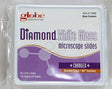 Globe Scientific Diamond 1358B White Glass Charged Microscope Slide, 25 x 75mm Size, Ground Edges, Blue Frosted (1,440 slides)