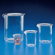 Globe Scientific 601723 Polymethylpentene Griffin Style Low Form Beaker, Printed Graduations, 250mL Capacity (Pack of 16)