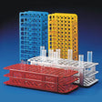 Globe Scientific 456603 Polypropylene Microcentrifuge Tube Rack, 20/21mm Tube, White, 40-Place