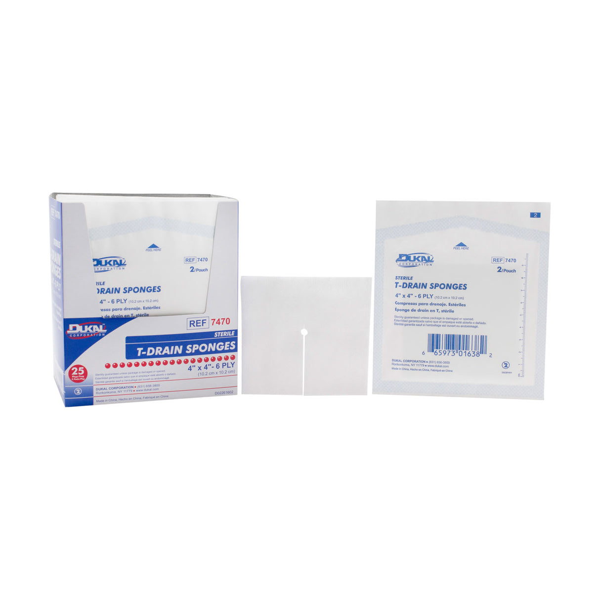 DUKAL IV & T-DRAIN SPONGES - 7470