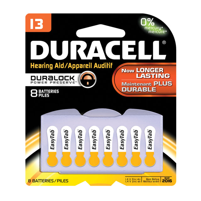DURACELL® HEARING AID BATTERY - DA13B8W