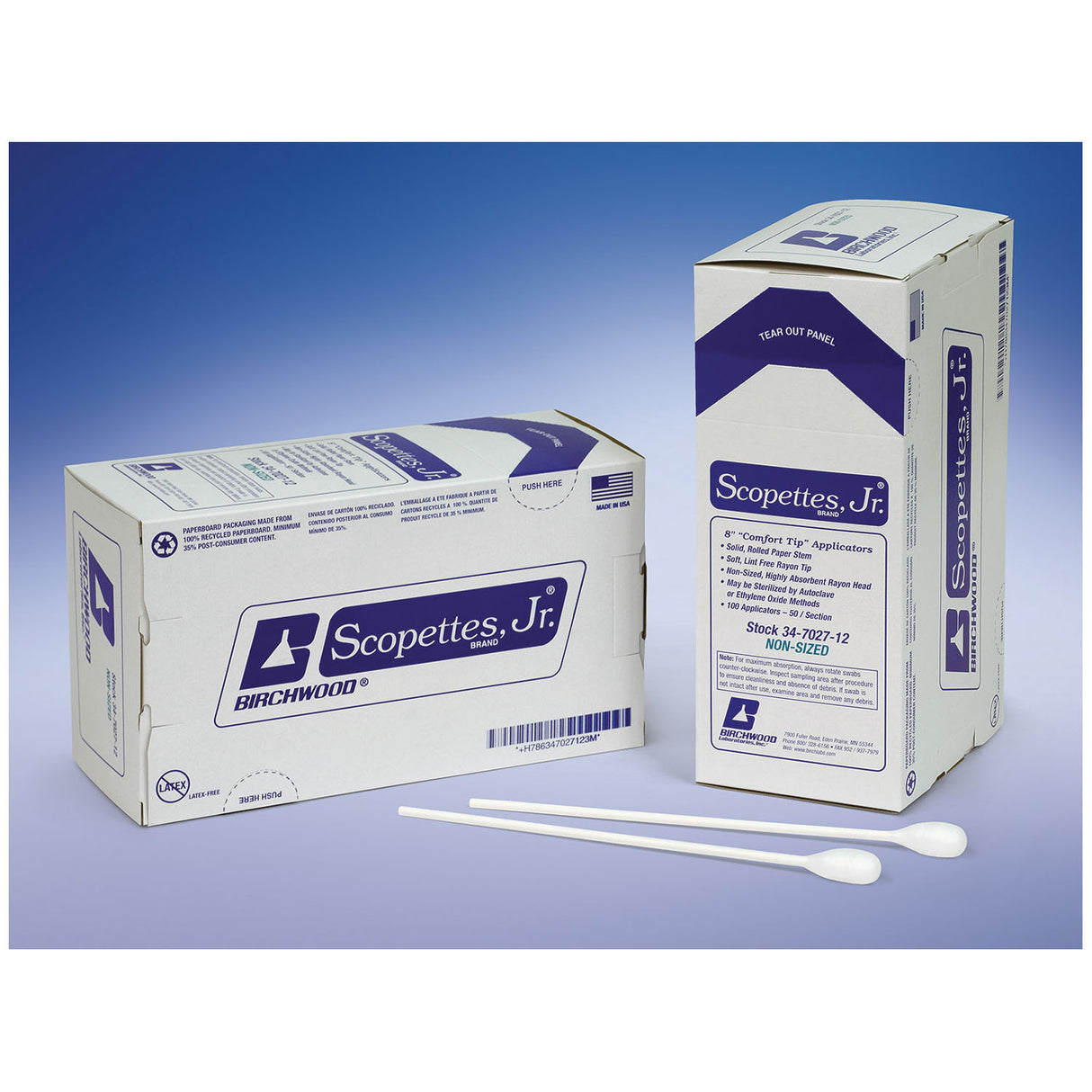 BIRCHWOOD SCOPETTES JR® LARGE-TIP APPLICATORS - 34-7021-12