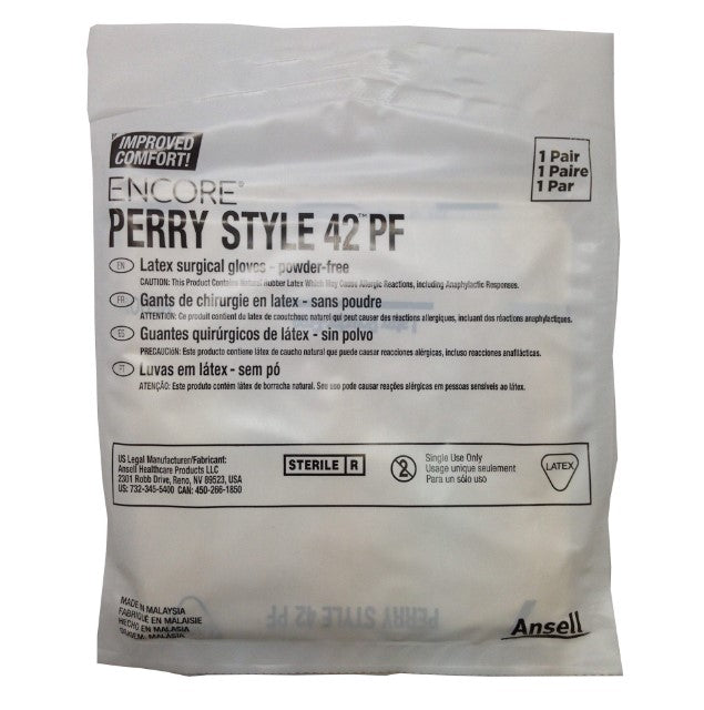 ANSELL ENCORE PERRY® STYLE 42 POWDER FREE SURGICAL GLOVES-5711101PF