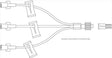 BD EXTENSION, Q-SYTE, LUER ACCESS, SPLIT-SEPTUM, 6" SMALL BORE, TRI-EXTENSION, SPIN NUT-385164, Cs