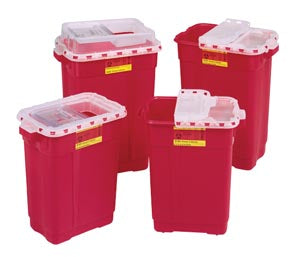 BD SHARPS COLLECTOR, 19 GAL, SLIDE TOP, RED-305609, Cs